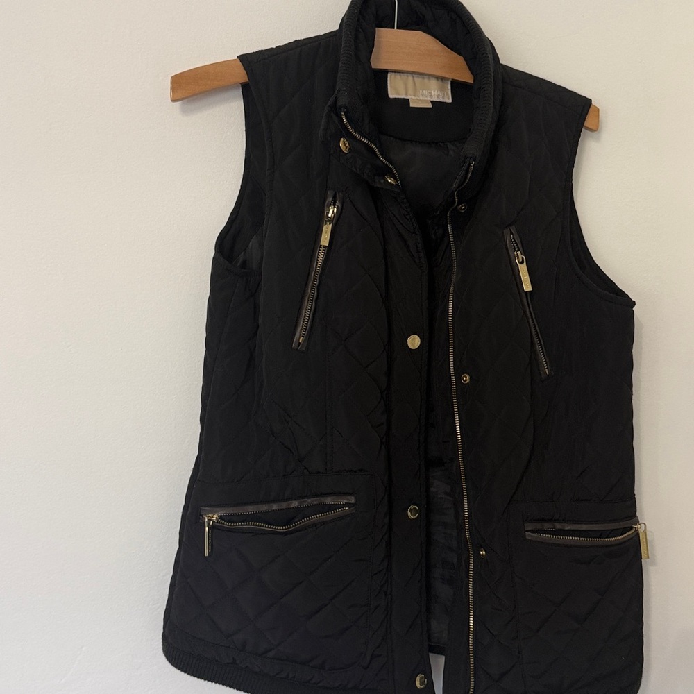Michael Kors Black Quilted Vest